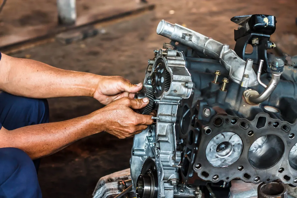 Engine rebuild in progress